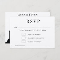 Boston Massachusetts City Skyline Wedding RSVP Inv