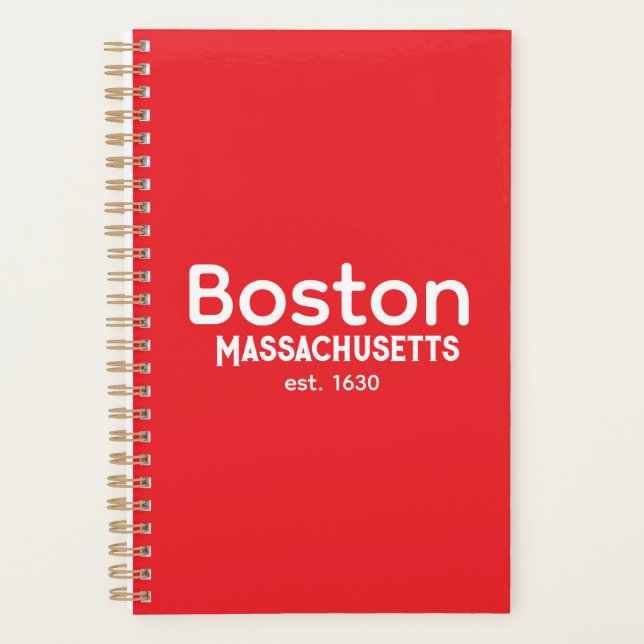 Boston, Massachusetts est. 1630 Planner  (Front)