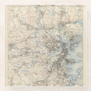 Boston, Massachusetts Glass Coaster