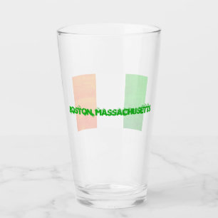 Boston Massachusetts Irish Vibes – Flag Design Glass
