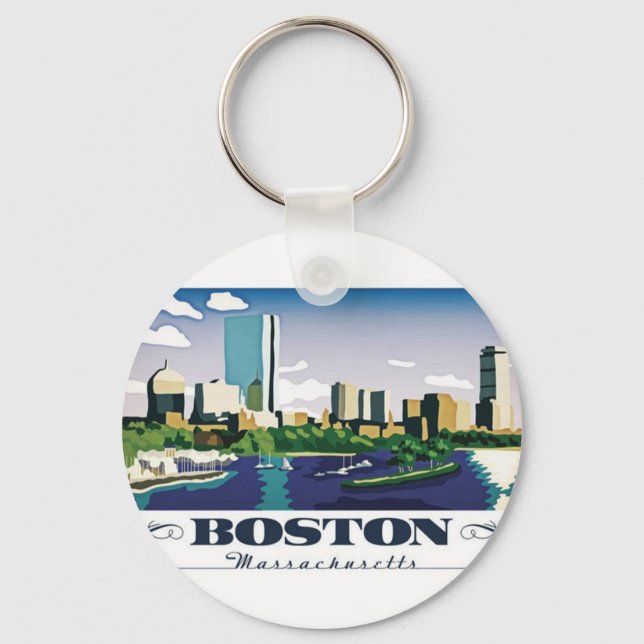 Boston, Massachusetts Key Ring (Front)