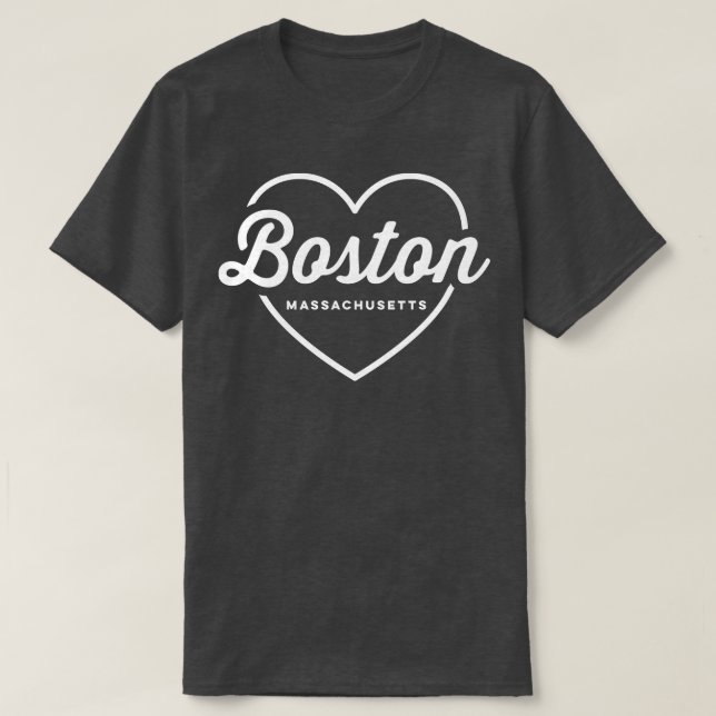Boston Massachusetts Love T-Shirt (Design Front)