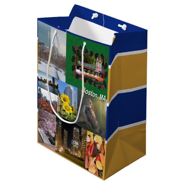 Boston, Massachusetts  Medium Gift Bag (Front Angled)