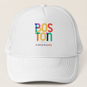 Boston Massachusetts Mid Century, Pop Art, Trucker Hat