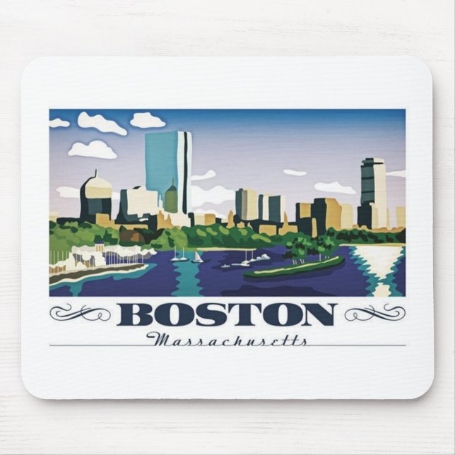 Boston, Massachusetts Mouse Pad (Front)