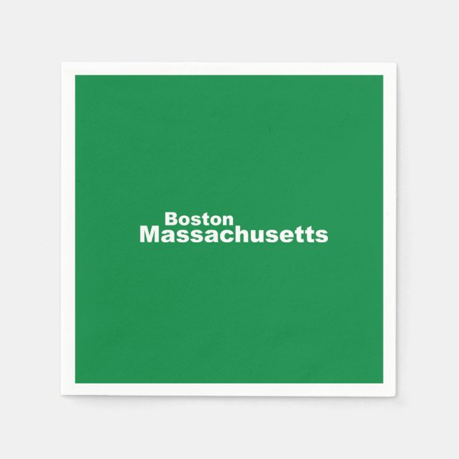 Boston, Massachusetts Paper Napkins (Front)