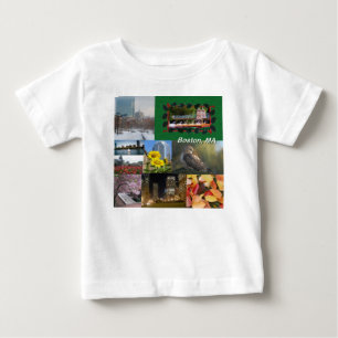 Boston, Massachusetts Photo Collage Baby T-Shirt