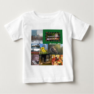 Boston, Massachusetts Photo Collage Baby T-Shirt