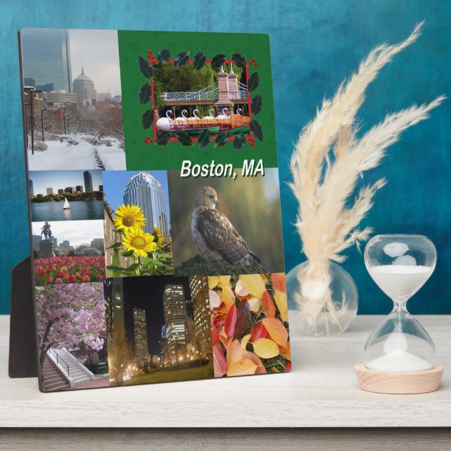 Boston, Massachusetts Photo Collage Plaque (Side)