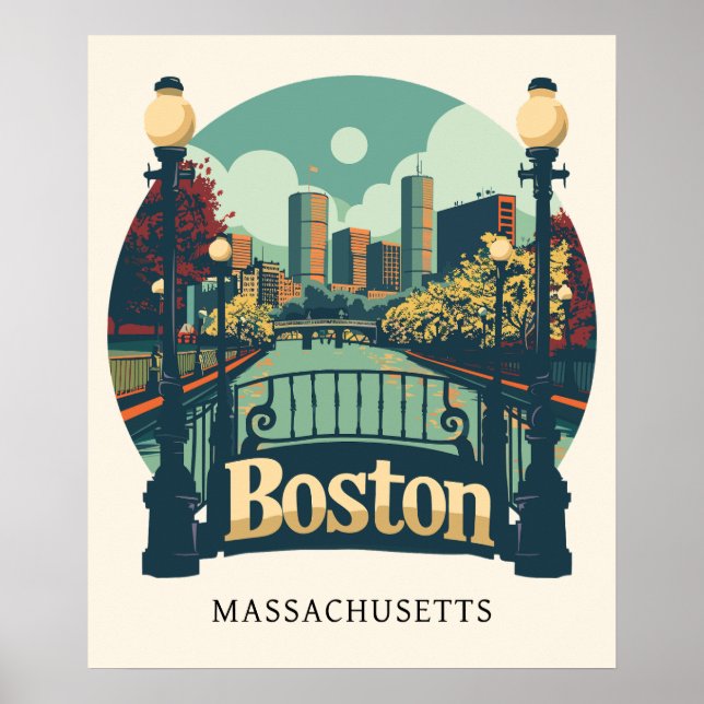 Boston Massachusetts Poster (Front)