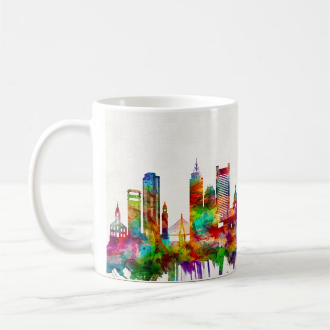 Boston Massachusetts Skyline Coffee Mug (Left)