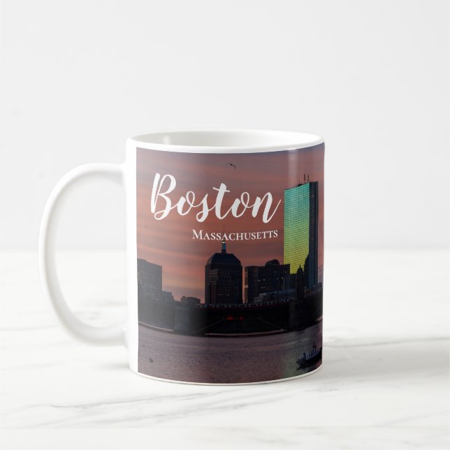 Boston Massachusetts Skyline Coffee Mug Souvenir (Left)
