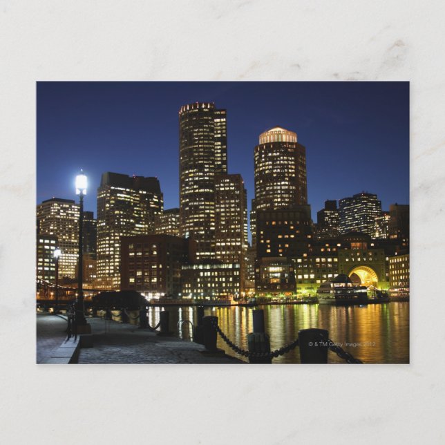 Boston, Massachusetts skyline Postcard (Front)