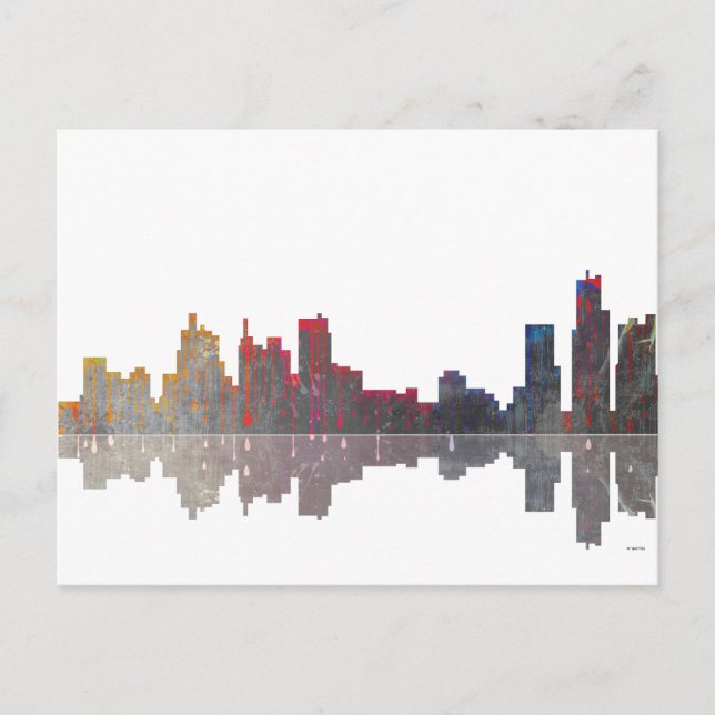 Boston Massachusetts Skyline Postcard (Front)