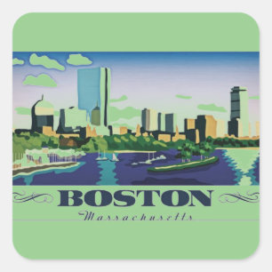 Boston, Massachusetts Square Sticker