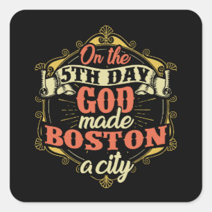 Boston Massachusetts Square Sticker