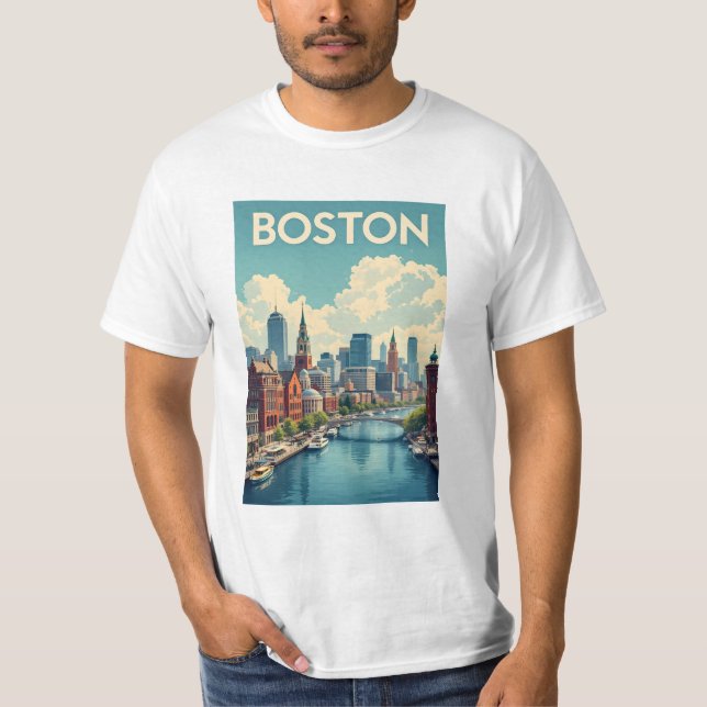 Boston Massachusetts T-Shirt (Front)