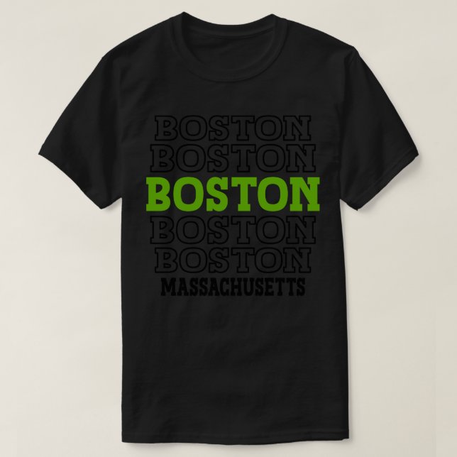 Boston Massachusetts T-Shirt (Design Front)