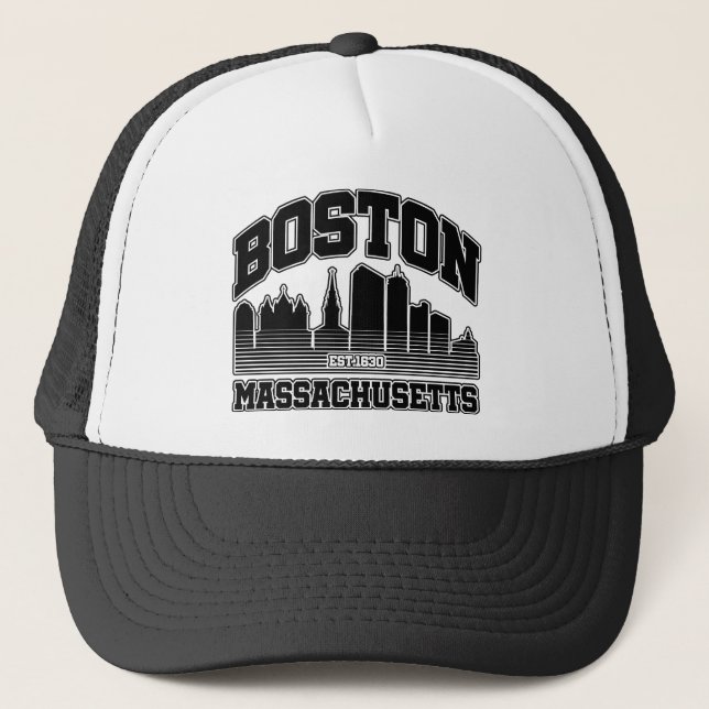 Boston,Massachusetts Trucker Hat (Front)