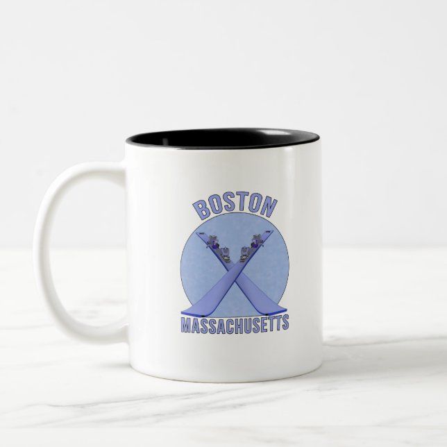 Boston, Massachusetts Two-Tone Coffee Mug (Left)