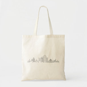 BOSTON Massachusetts USA City Skyline Silhouette Tote Bag