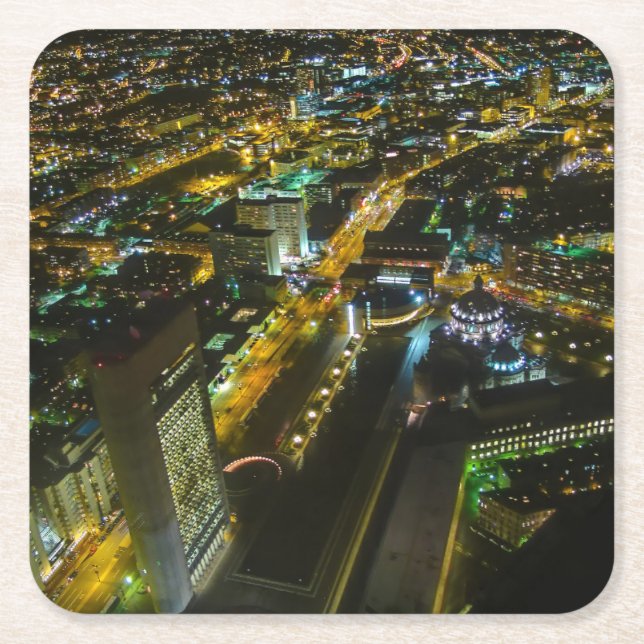 Boston, Massachusetts, USA Square Paper Coaster (Front)