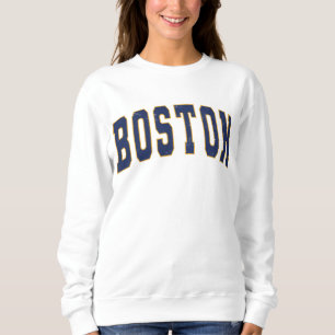 Boston Massachusetts Vintage College Style Sweatsh Sweatshirt