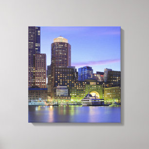 Boston Massachusetts Wrapped Canvas 16.80 X 17.50
