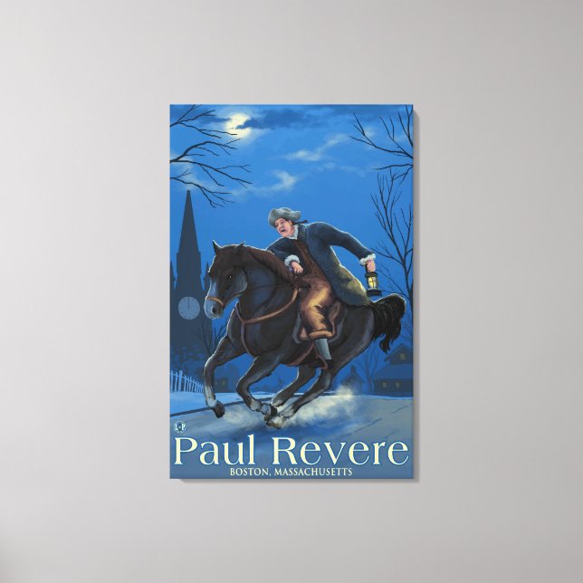 Boston, MassachusettsPaul Revere's Ride Canvas Print (Front)