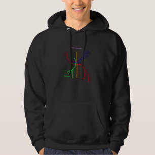 Boston Metro Subway Map Massachusetts City Art Pri Hoodie
