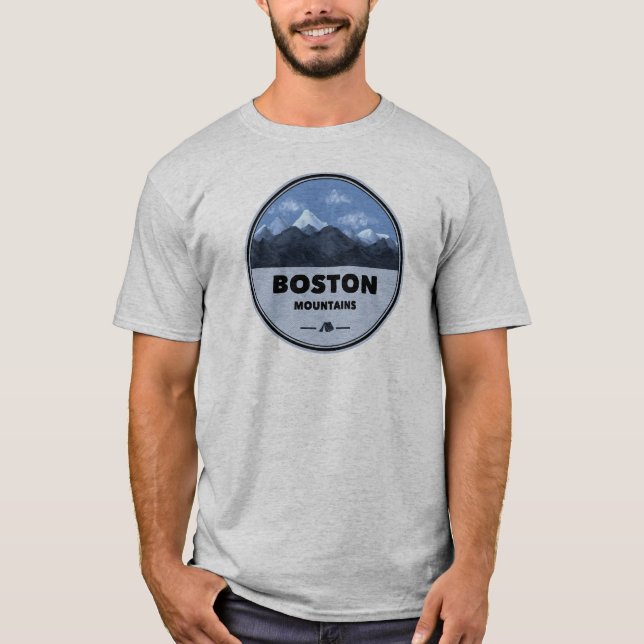 Boston Mountains Arkansas Camping T-Shirt (Front)