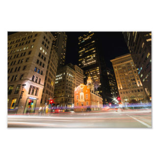 Boston Old State House at Night Photo Print