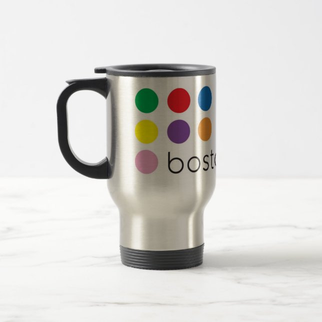 Boston Pride Stainless Traveller Travel Mug (Left)