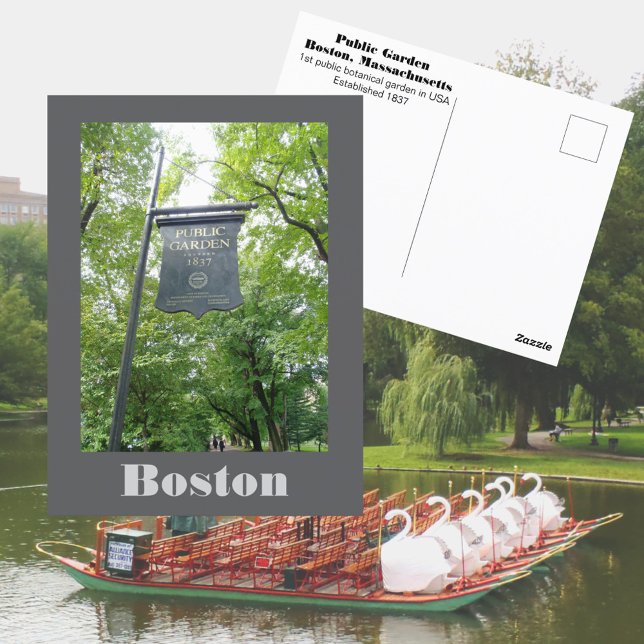 Boston Public Garden Massachusetts Travel Postcard (Creator Uploaded)