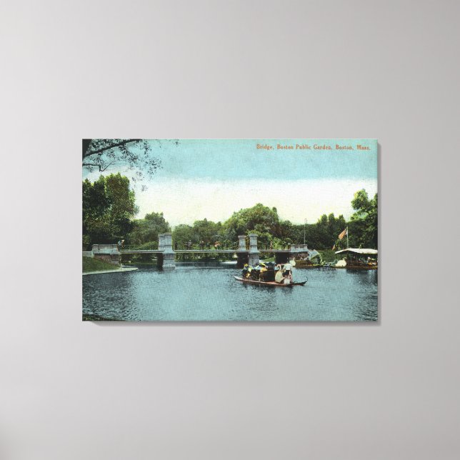 Boston Public Garden View of the Bridge Canvas Print (Front)