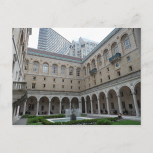 Boston Public Library Postcard