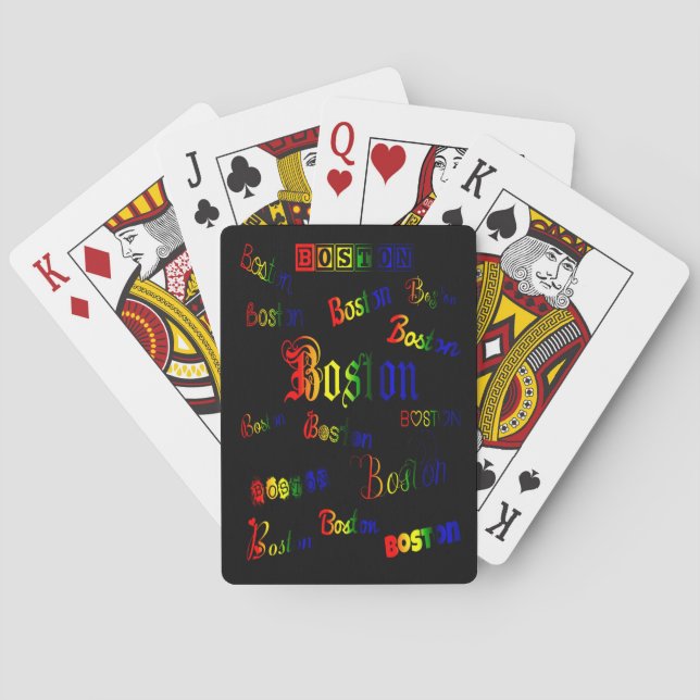 Boston Rainbow Fonts Playing Cards (Back)