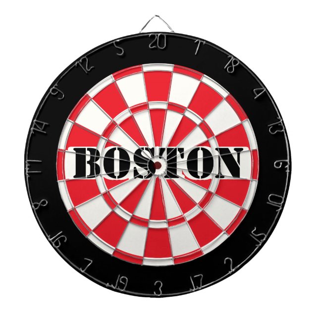 BOSTON Red Black And White Dartboard (Front)