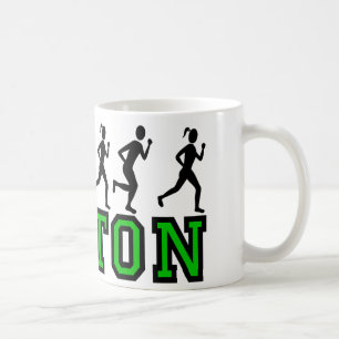 Boston running coffee mug