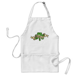 Boston Shamrock Vintage Style Standard Apron