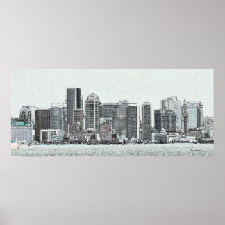 Boston Sketch Poster