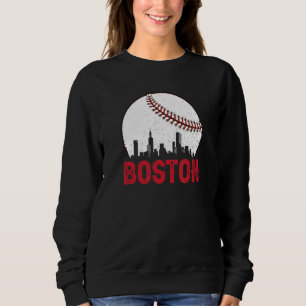 Boston Skyline Boston Massachusetts Baseball Citys Sweatshirt