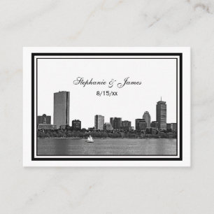 Boston Skyline Etched Framed Escort Cards #2