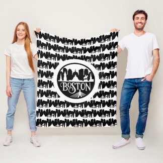 Boston Skyline Fleece Blanket