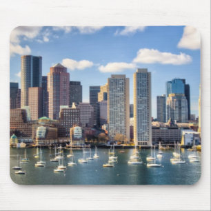 Boston skyline from waterfront mouse pad