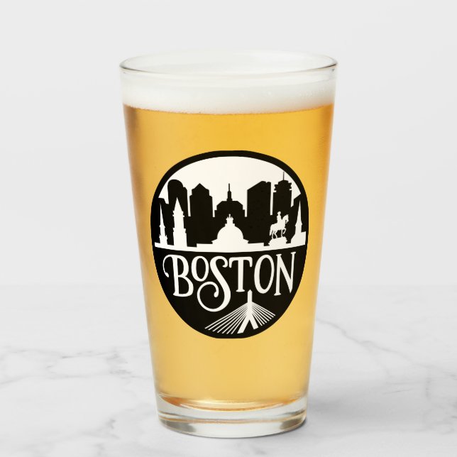 Boston Skyline Glass (Front Filled)