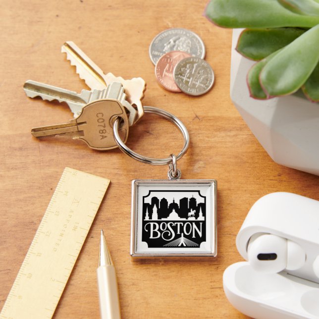 Boston Skyline Key Ring (Desk)