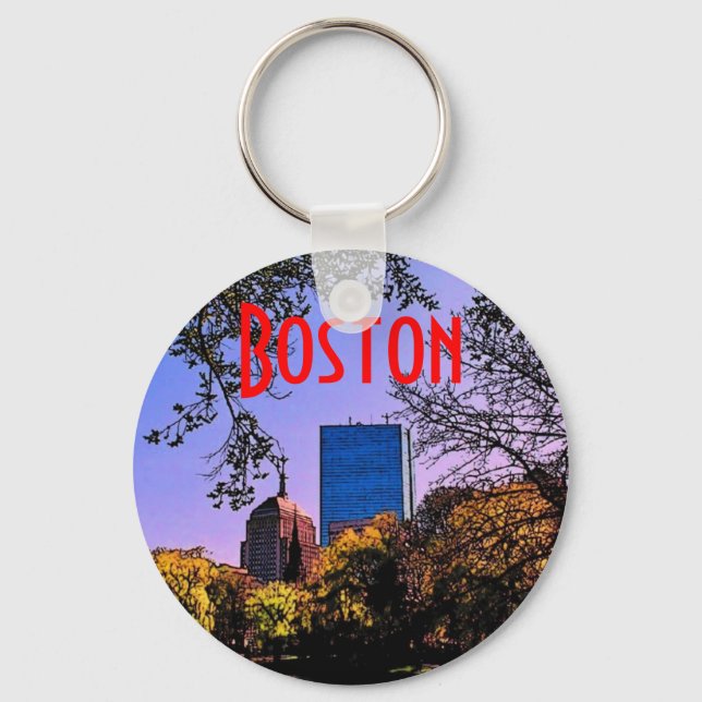 Boston Skyline Keychain (Front)