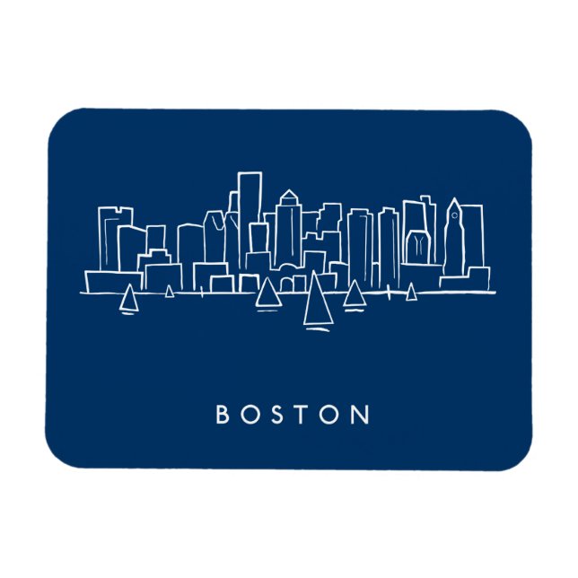 Boston Skyline Magnet (Horizontal)