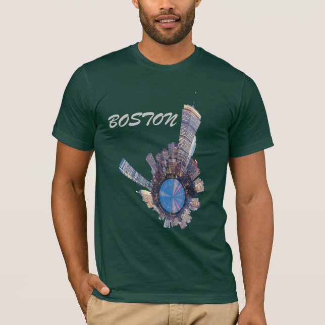 boston skyline mini planet T-Shirt (Front)